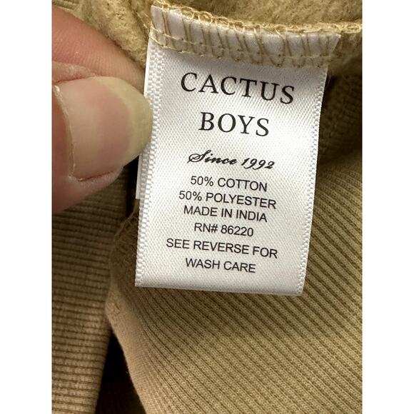 Cactus Boy Tan Khaki "Hey Santa" Santa Dab Long Sleeve Sweatshirt 13/14  NWT - Picture 9 of 9